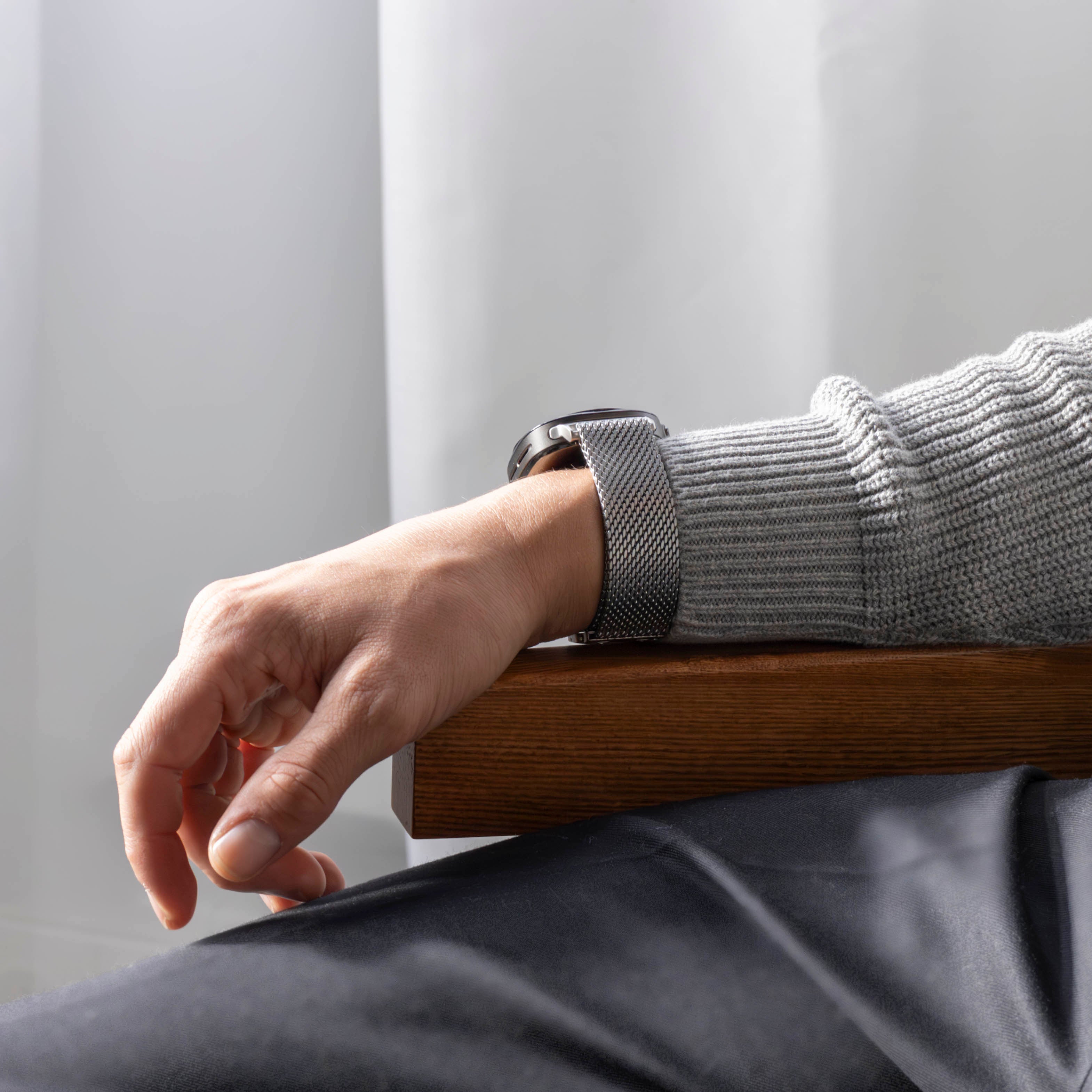 Samsung Galaxy Watch Ultra Milanese Strap with P-Buckle (Titanium)