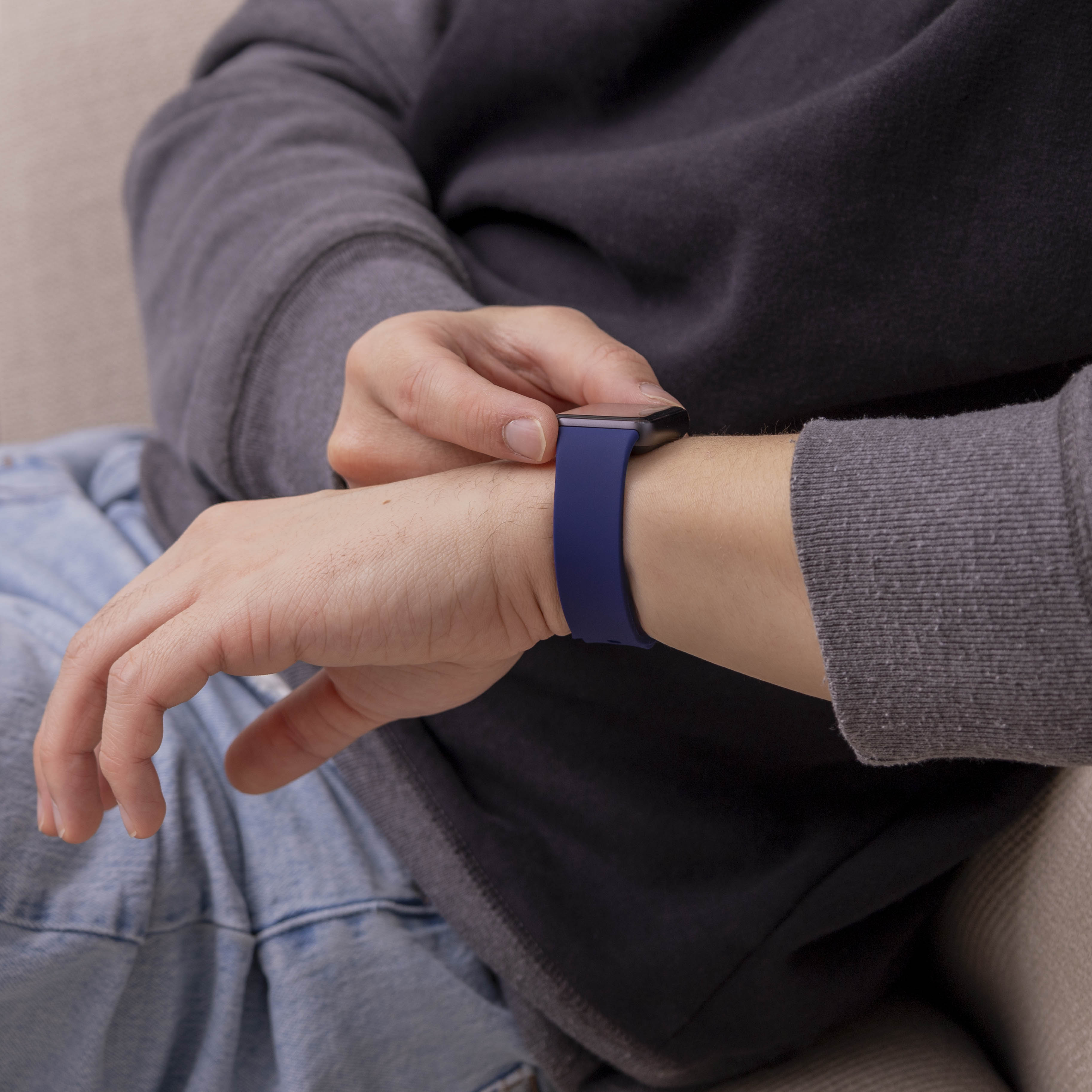 Bracelet silicone Samsung Galaxy Fit 3 (bleu foncé)