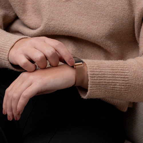 Bracelet Milanais Huawei Band 10 (or rose)