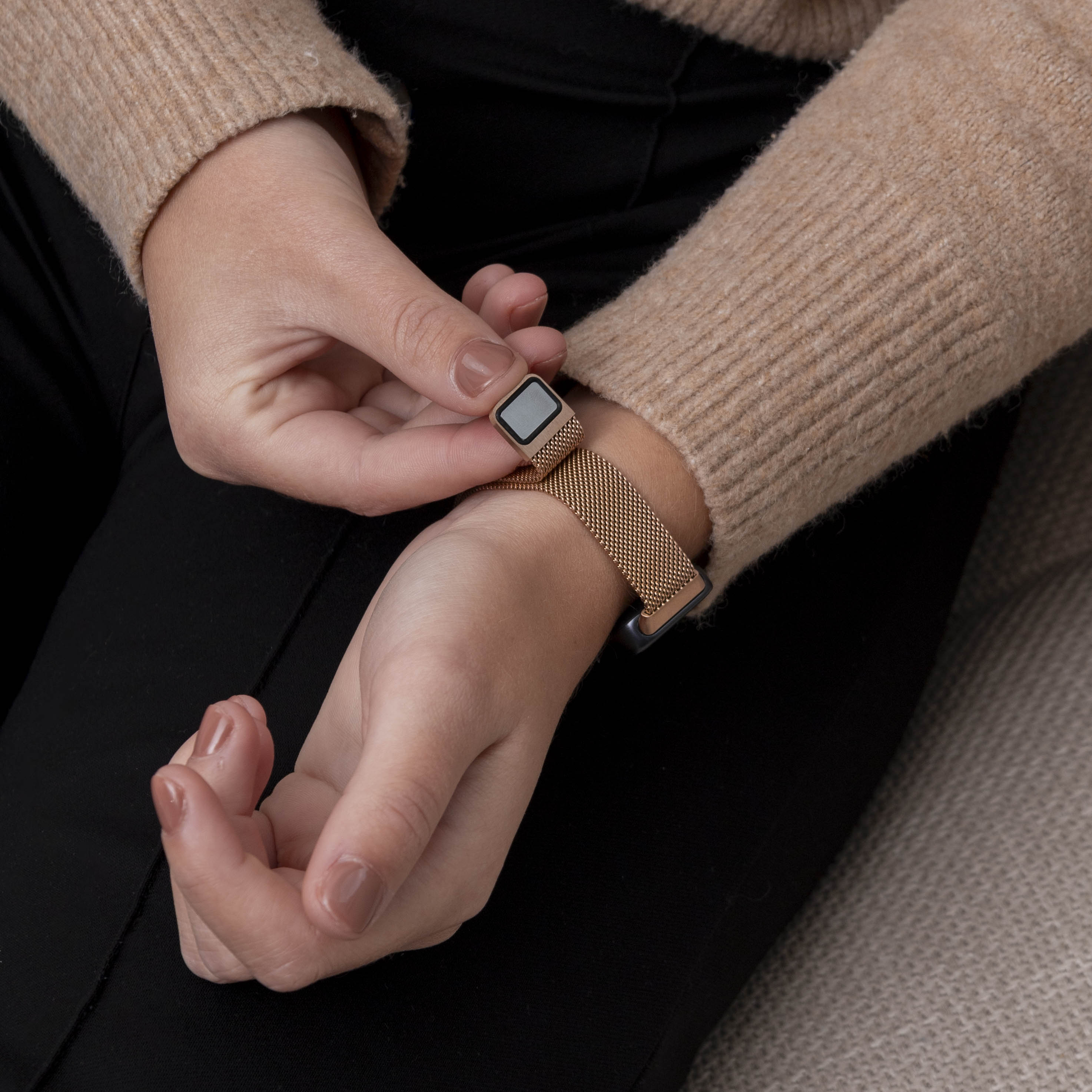 Bracelet Milanais Huawei Band 10 (or rose)