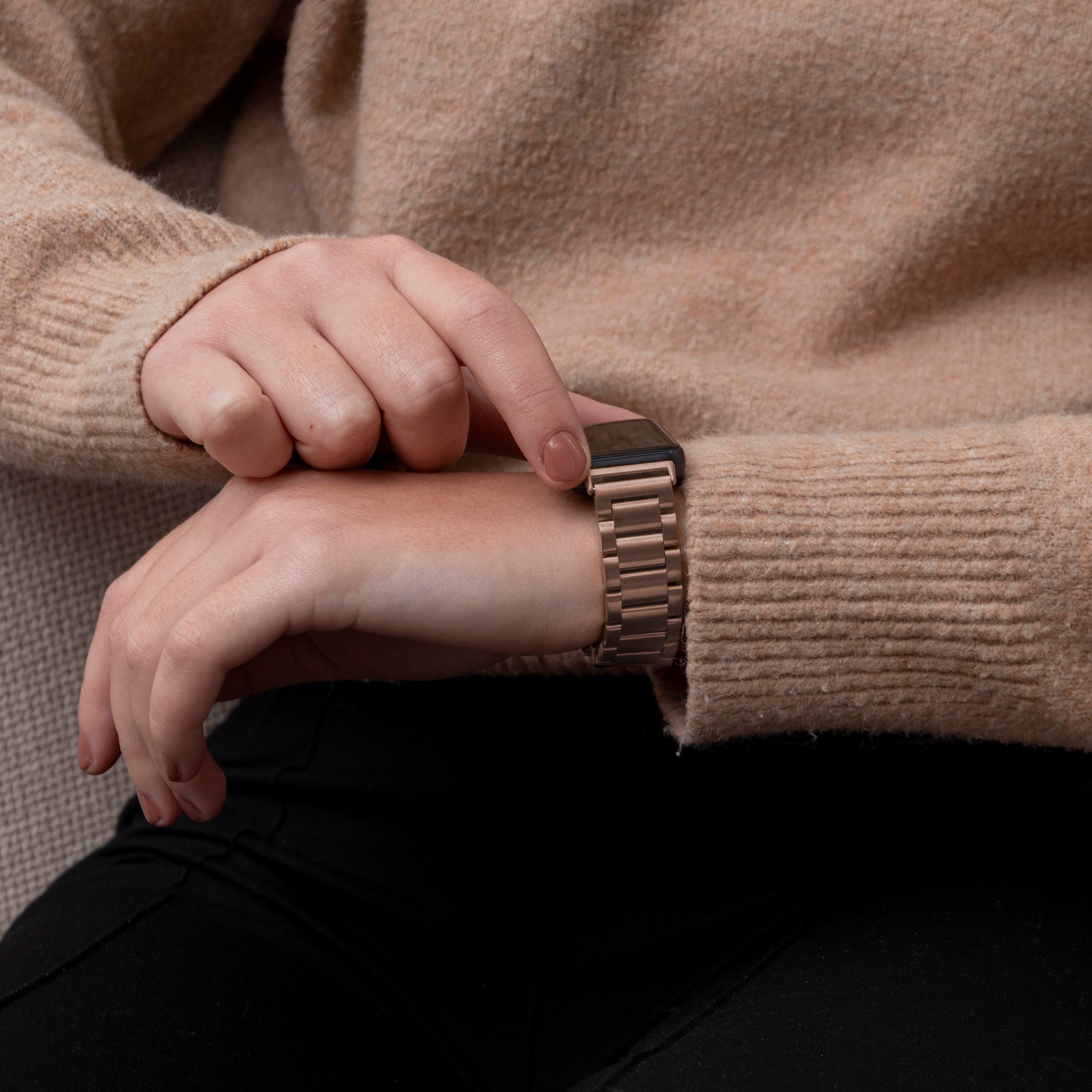 Bracelet acier Samsung Galaxy Fit 3 (or rose)