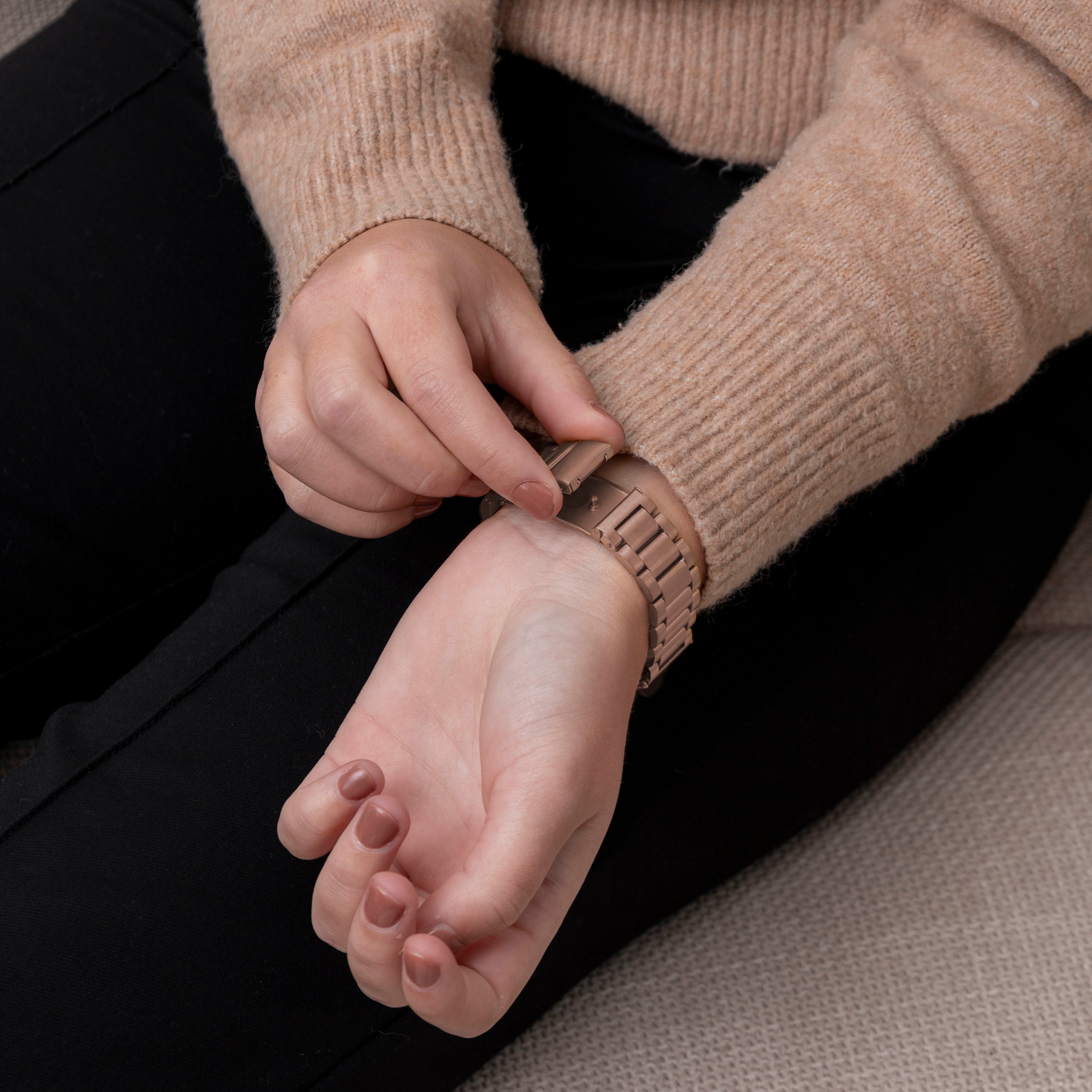 Bracelet acier Samsung Galaxy Fit 3 (or rose)