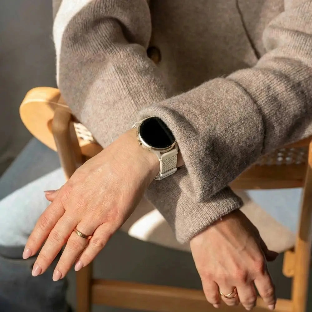 Bandz Garmin Venu 3s vintage nylon band (sterrenlicht)