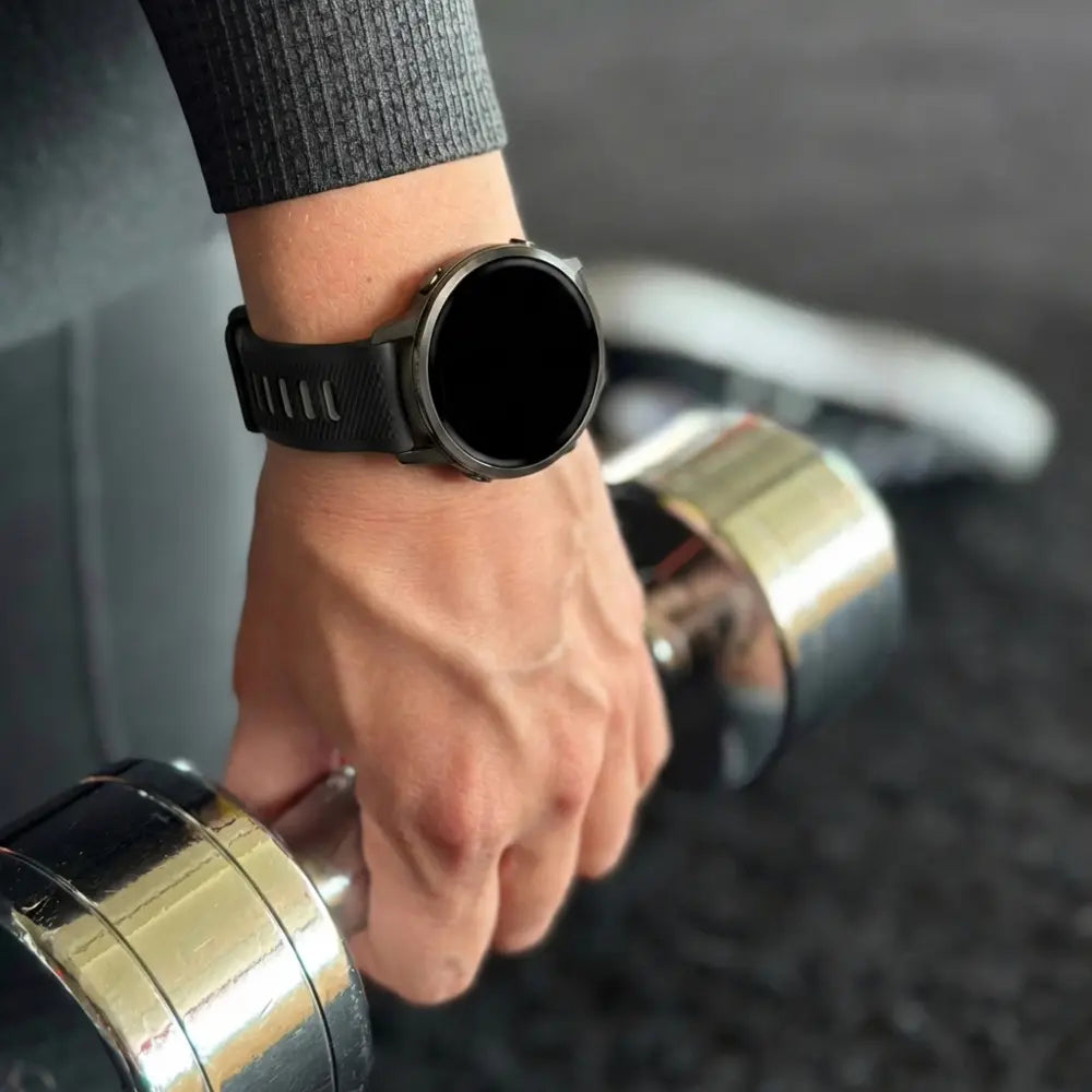 Bandz Bracelet sport avec boucle Garmin Vivoactive 4s (noir/gris)