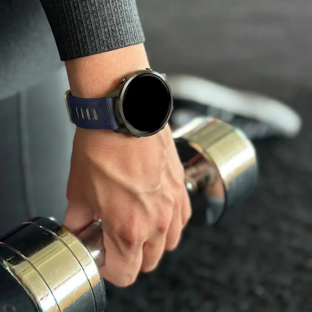 Bandz Garmin Venu 2s Sport Strap with Buckle (Dark Blue/Beige)