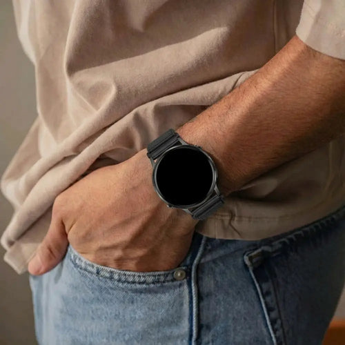 Bandz Garmin Vivoactive 4s Nylon Strap 'Wave' (Black)