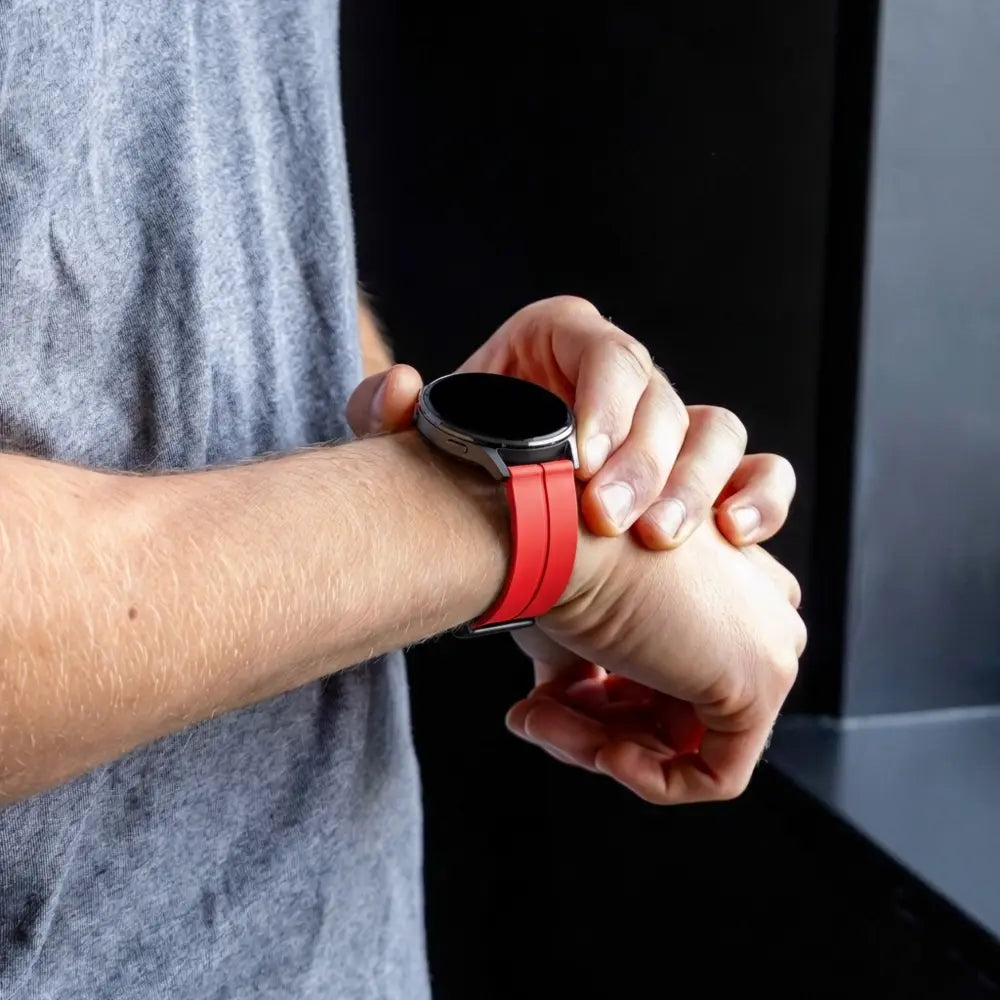 Bandz Bracelet silicone avec boucle en D Garmin Forerunner 245 (rouge)