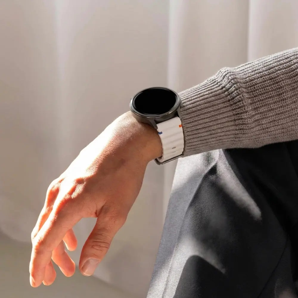 Bandz Garmin Vivoactive 6 Silicone Strap 'Wave' (White)