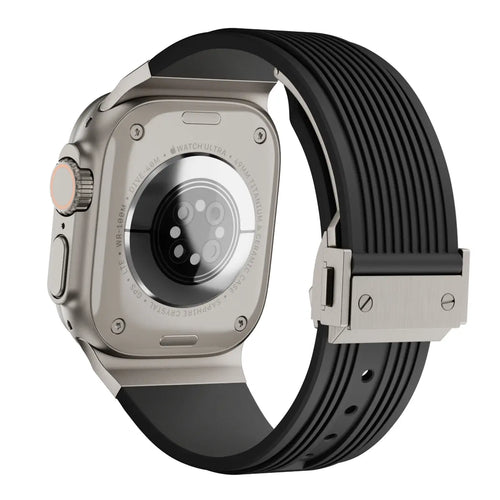 Bracelet silicone élastique liquide Apple Watch (noir)