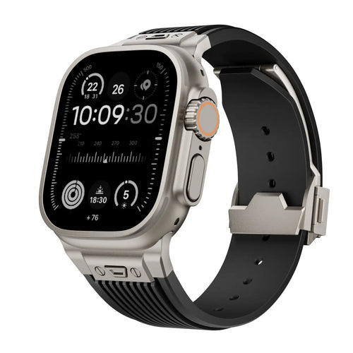 Bracelet silicone élastique liquide Apple Watch (noir)
