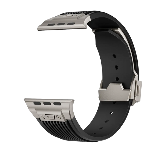 Bracelet silicone élastique liquide Apple Watch (noir)