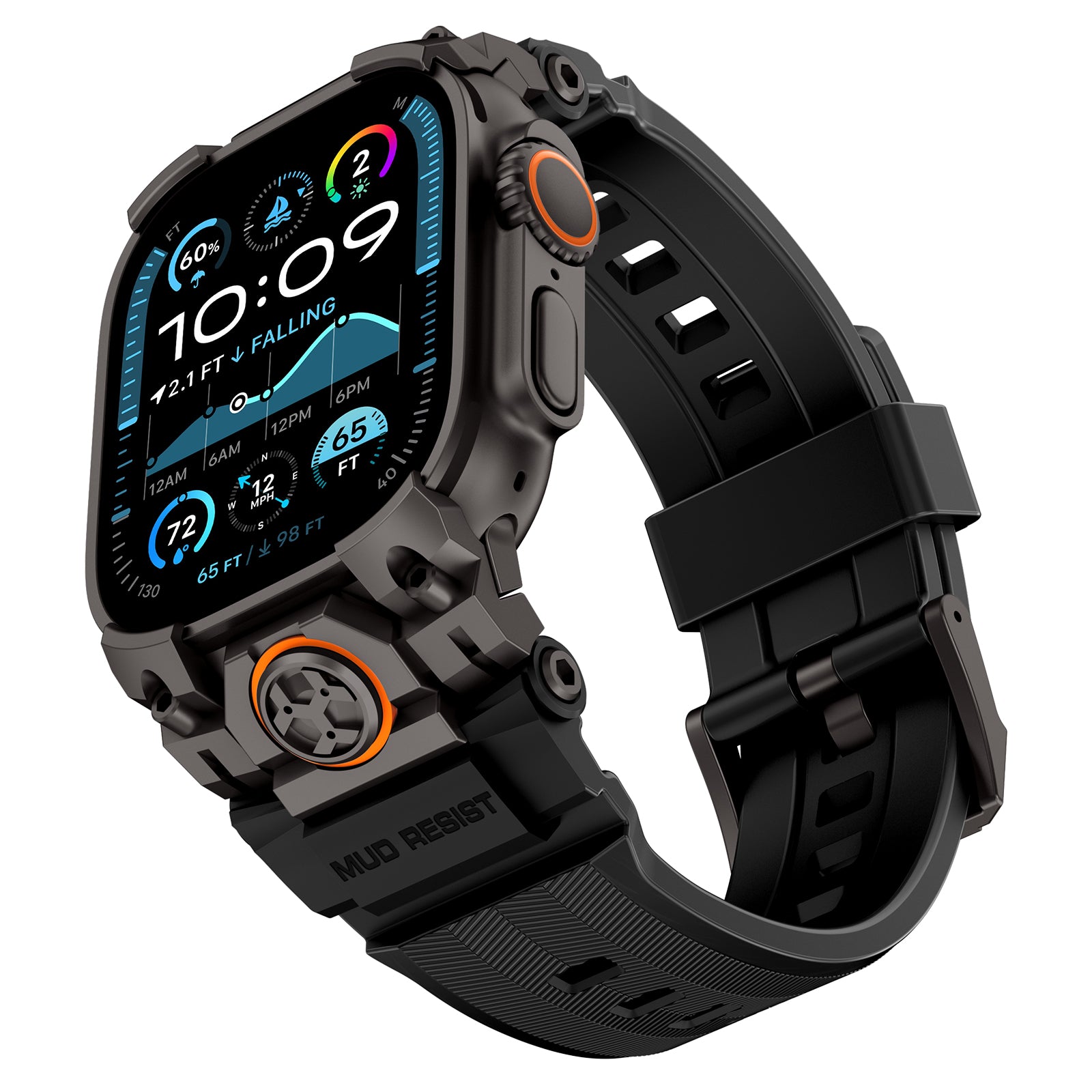 Bracelet silicone 'Cuatro garras' Apple Watch (noir)