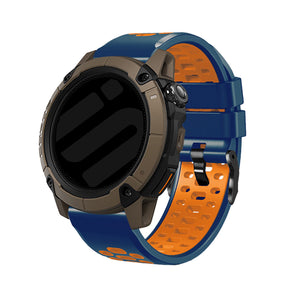 Bracelet sport avec boucle universel 24mm (bleu/orange)