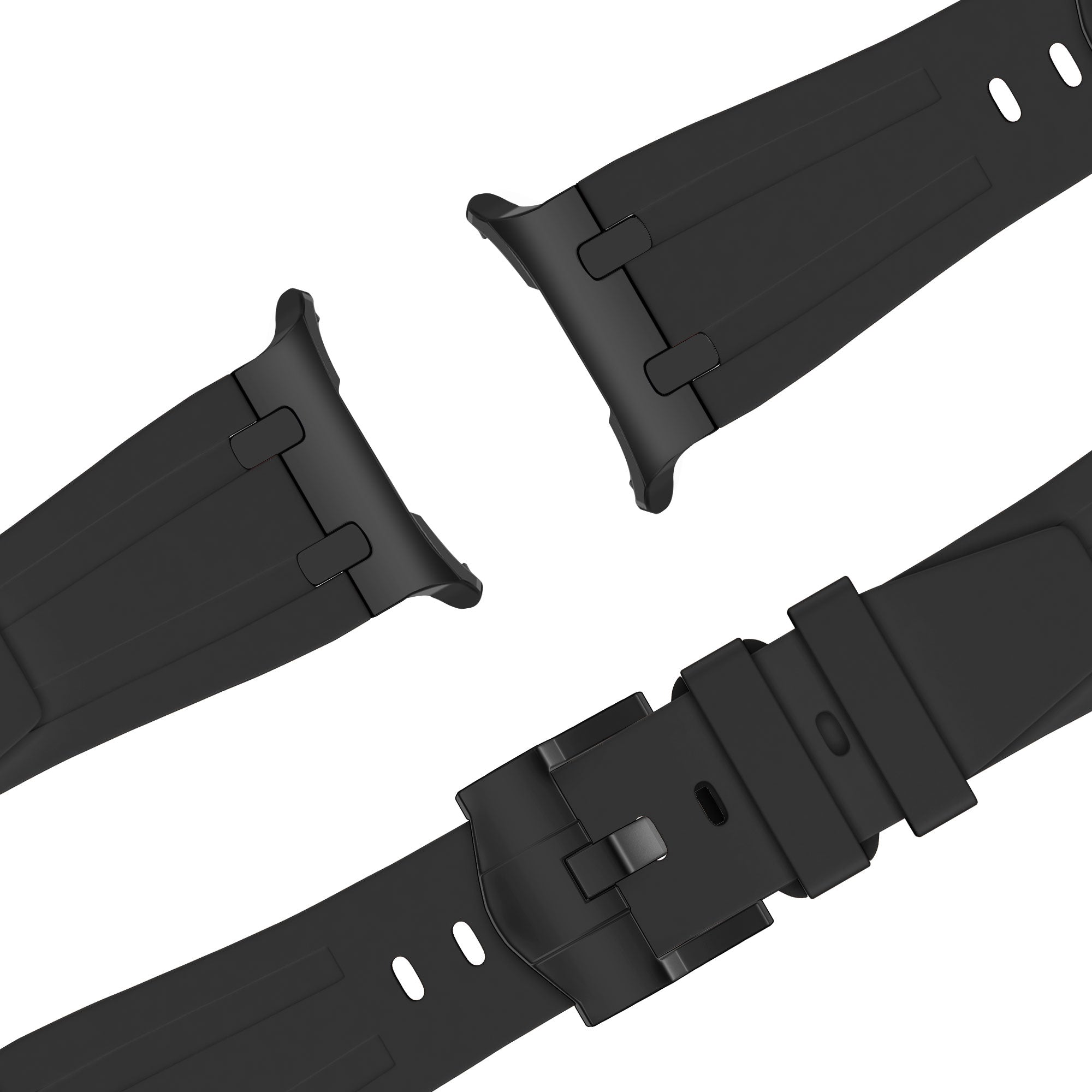 Bandz Bracelet silicone 'Luxe Liquid' Samsung Galaxy Watch Ultra 2 (orange avec noir)