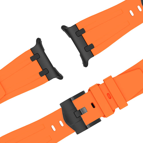 Bandz Bracelet silicone 'Luxe Liquid' Samsung Galaxy Watch Ultra (orange avec noir)
