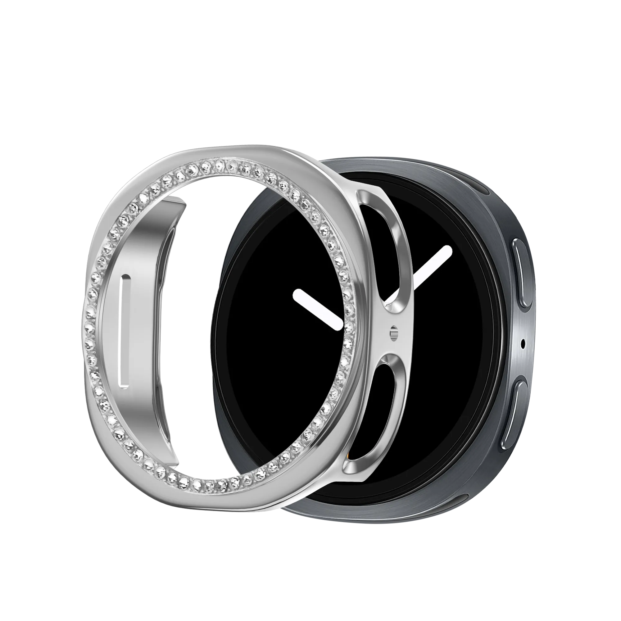 Bandz Coque PC Diamante Samsung Galaxy Watch 8 - 40mm (argent)