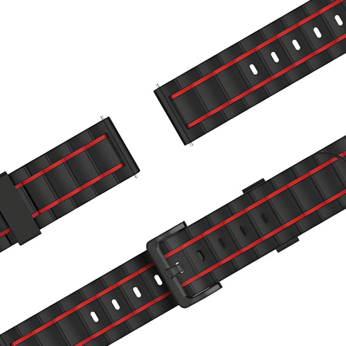 Bandz Bracelet sport à rayures Amazfit Balance 2 (noir/rouge)