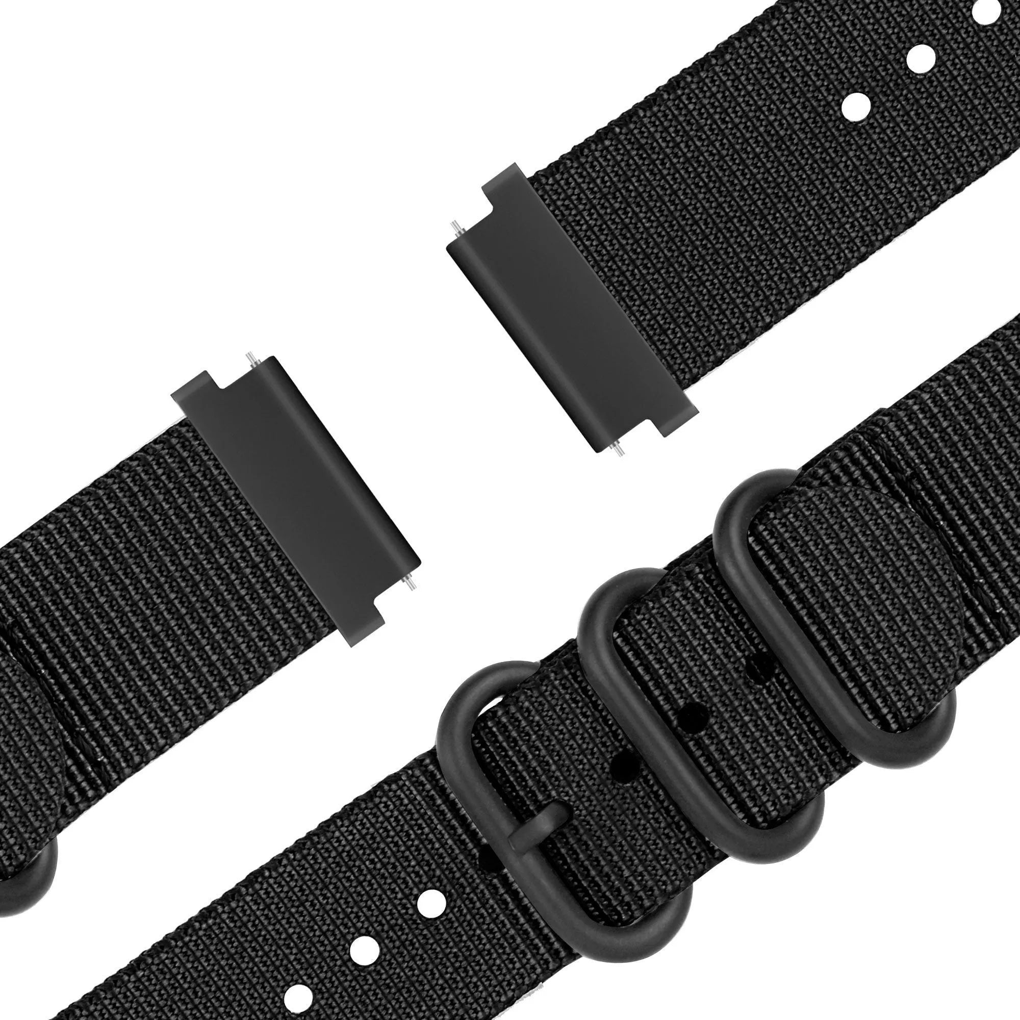 Bandz Bracelet nylon avec boucle Oppo Watch X2 (noir)