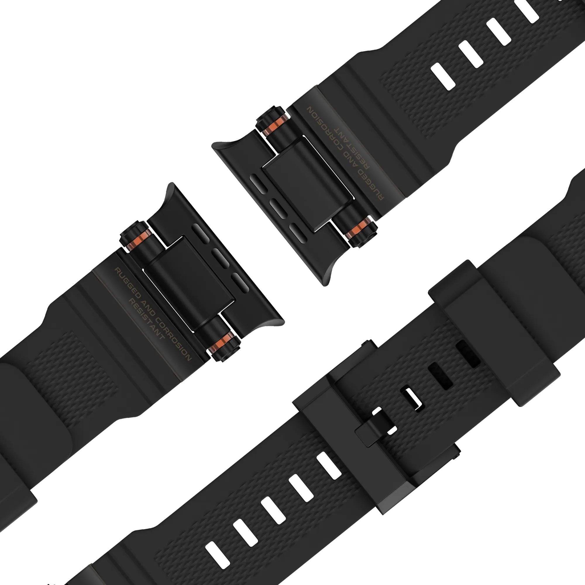Bandz Bracelet silicone 'Explorer' Apple Watch (noir avec noir)