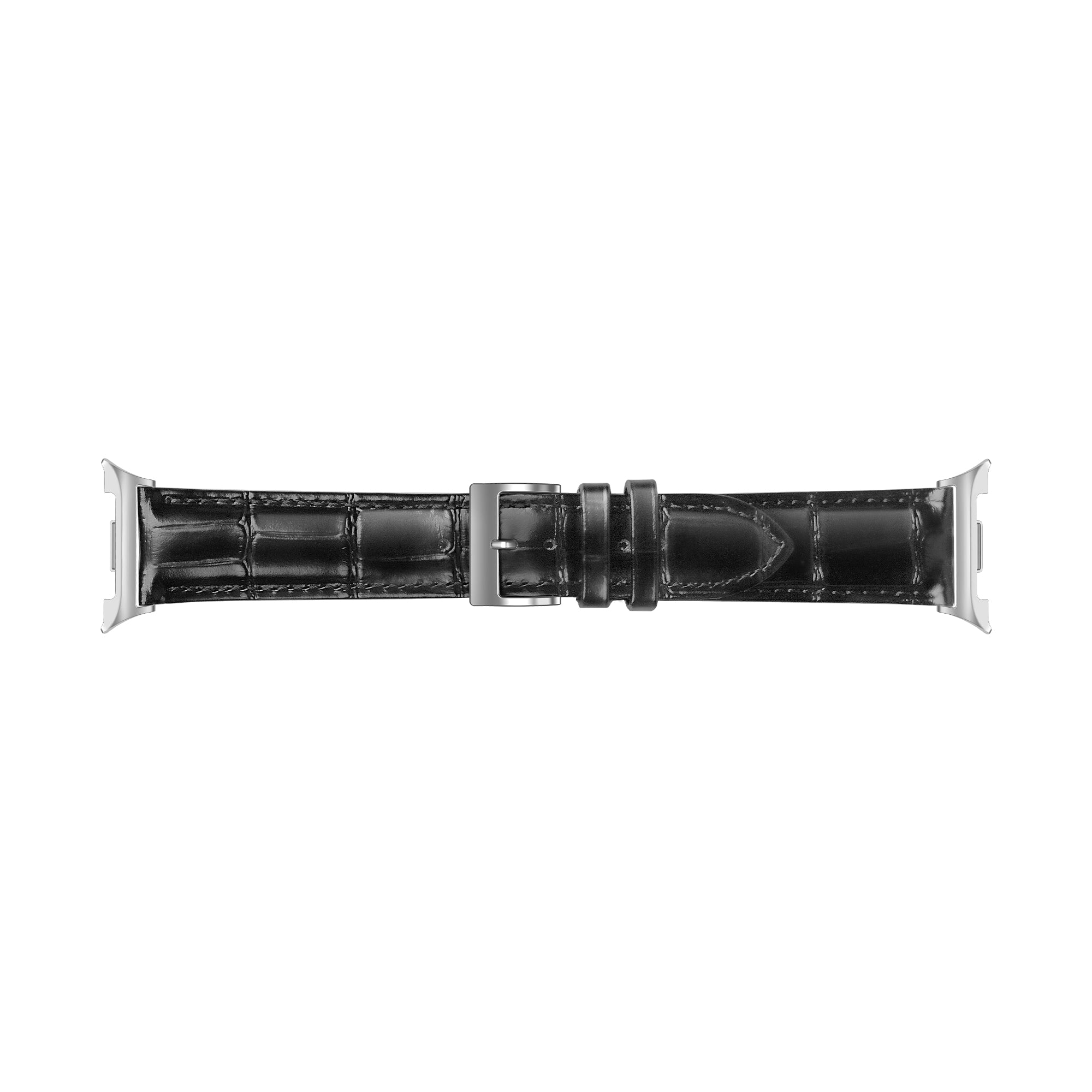 Bracelet cuir à effet crocodile Samsung Galaxy Watch 9 - 44mm (noir)