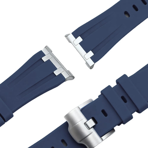Bandz Samsung Galaxy Watch 8 - 44mm Silicone Strap 'Luxe Liquid' (Dark Blue)