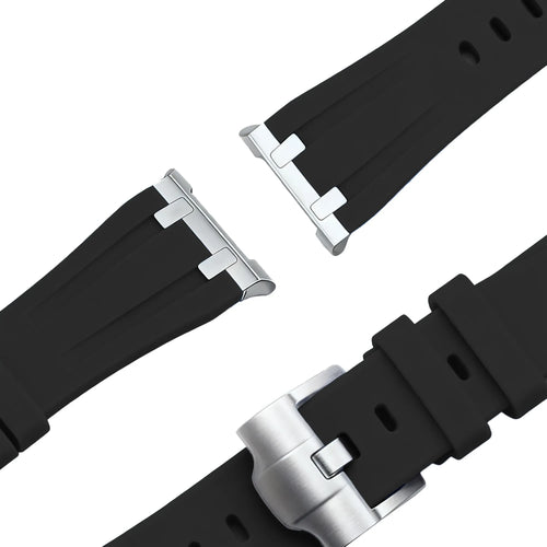 Bandz Samsung Galaxy Watch 9 - 44mm Silicone Strap 'Luxe Liquid' (Black)