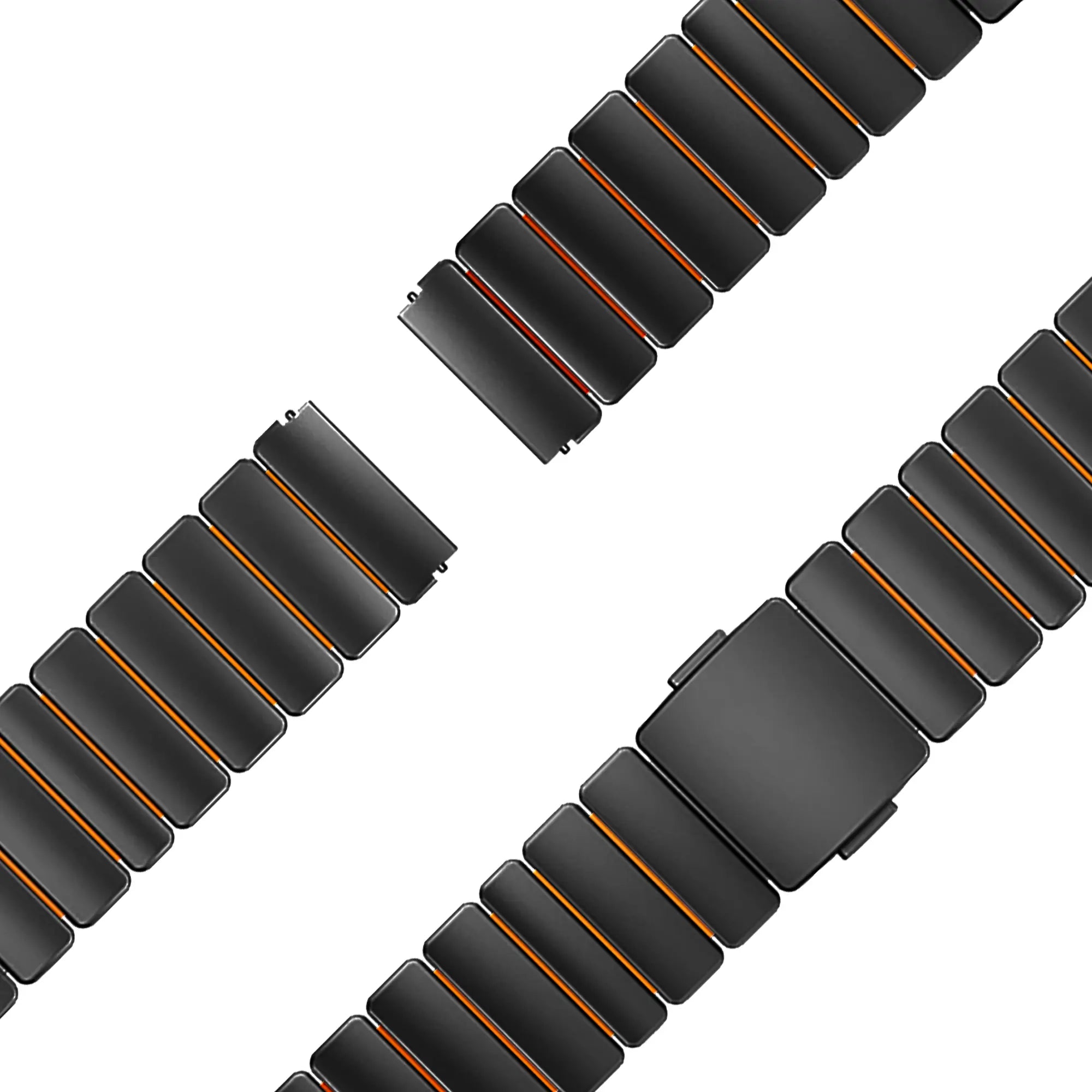 Bandz Polar Grit X Titanium Strap 'Hybrid' (Black/Orange)