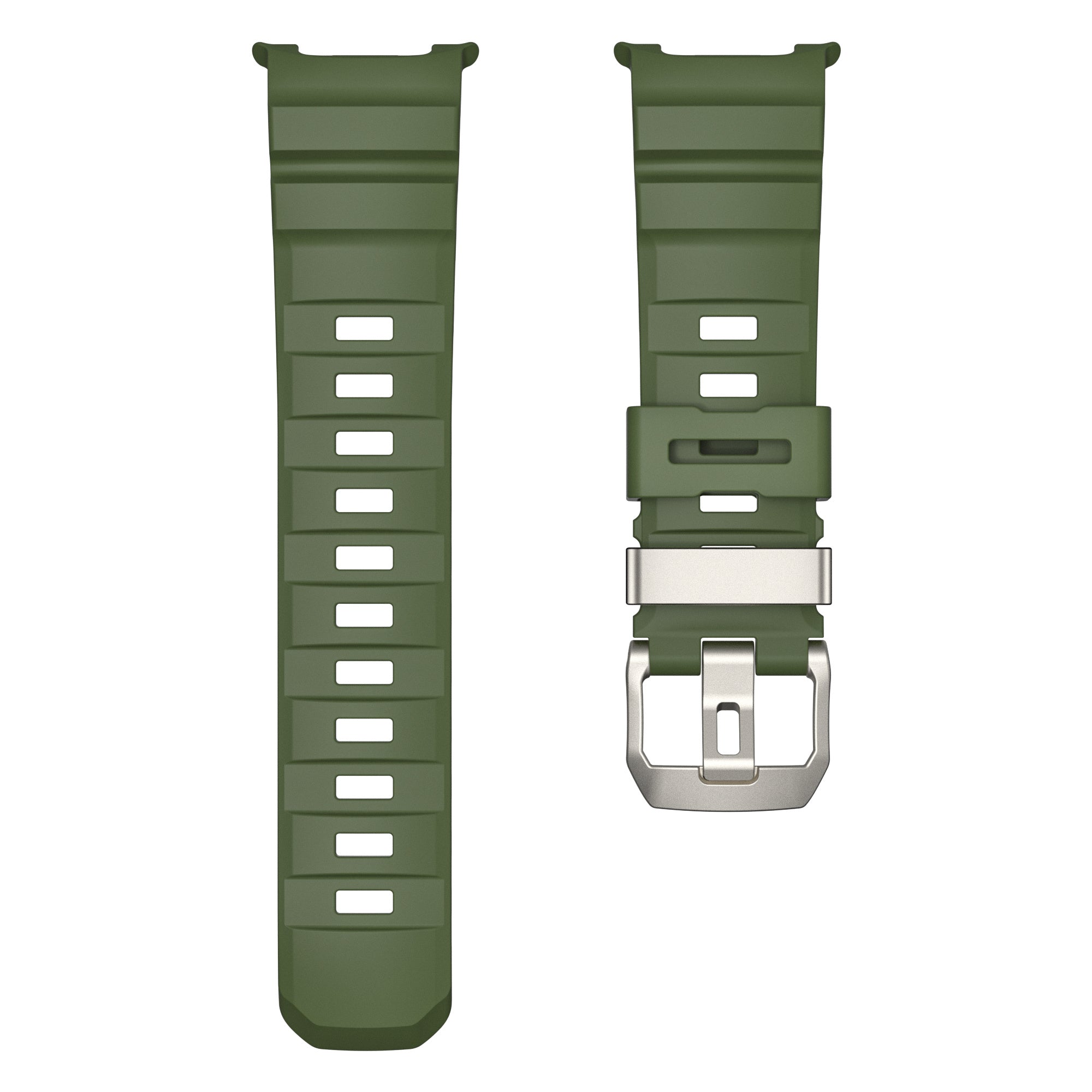 Bracelet silicone extreme Samsung Galaxy Watch 9 - 44mm (vert militaire)