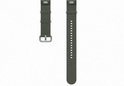 Nylon Athleisure Strap, khaki, laid flat, separate parts, direct top view