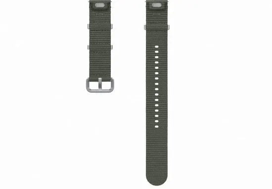 Nylon Athleisure Strap, khaki, laid flat, separate parts, direct top view