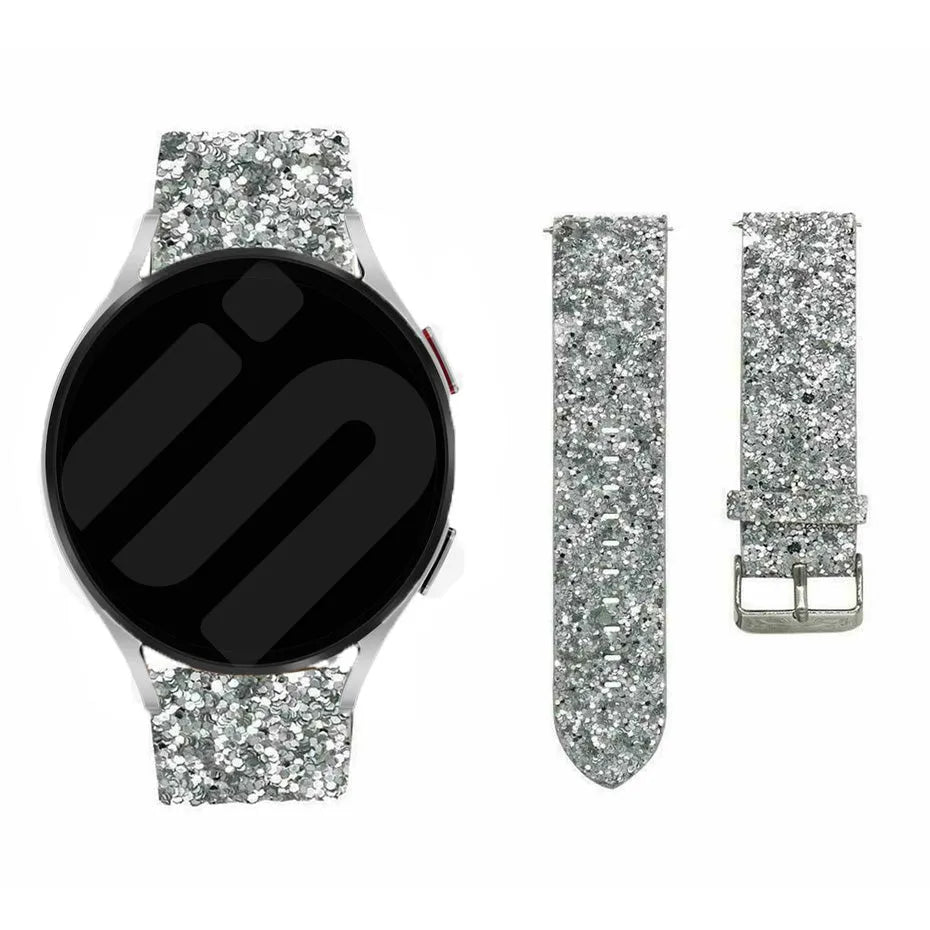 Coros Apex 2 Glitter Leather Strap (Silver)