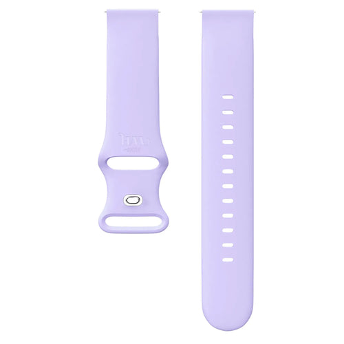 Silicone Strap, lilac, laid flat, separate parts, direct top view