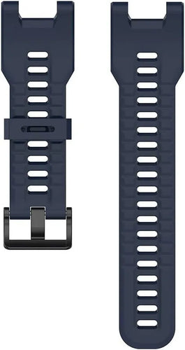 Silicone Strap, dark blue, laid flat, separate parts, direct top view