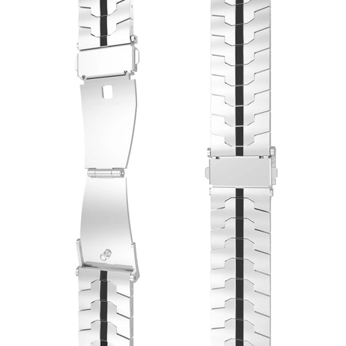 Bracelet acier Amazfit GTS 2 (argent/noir)