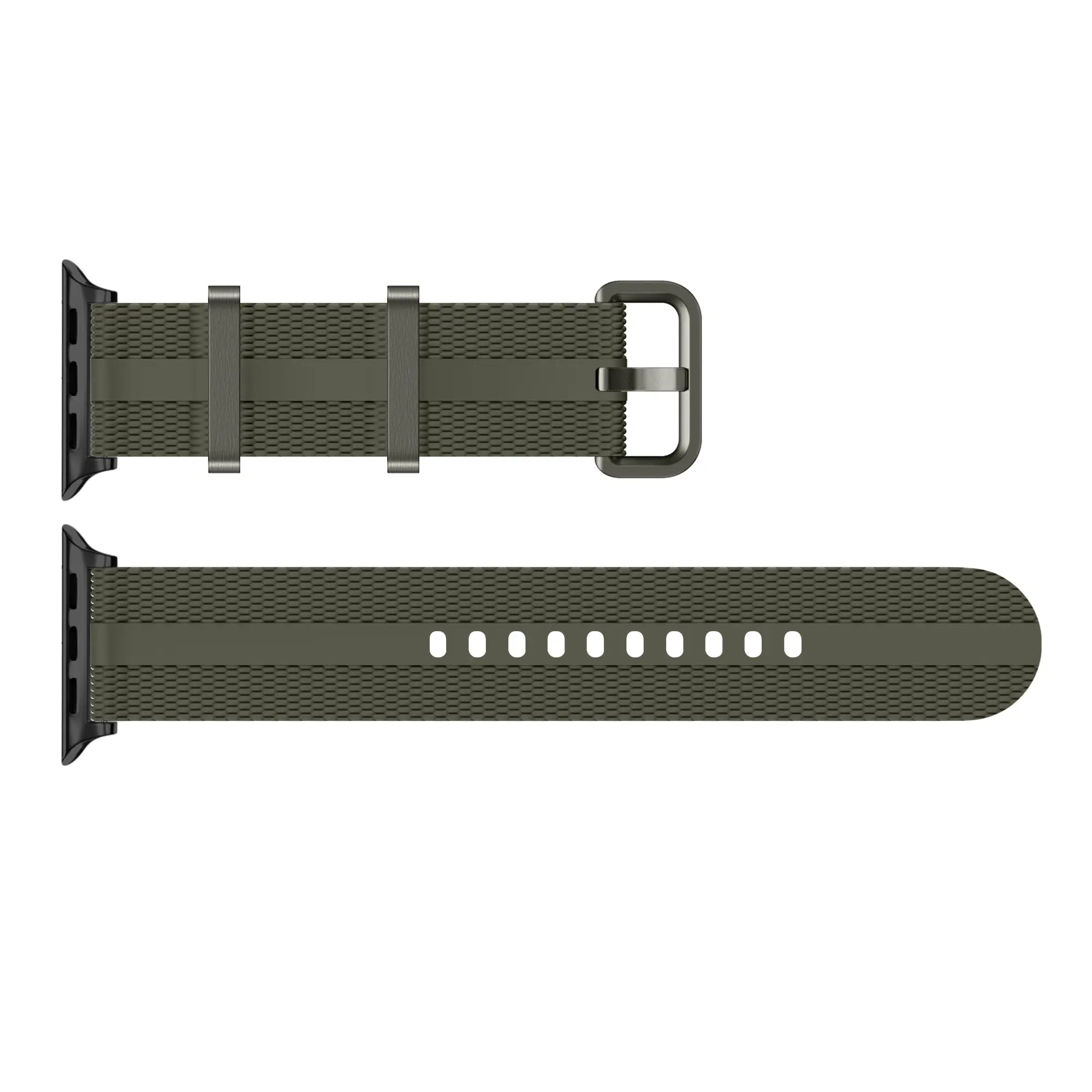 Bracelet active silicone Apple Watch (vert militaire)