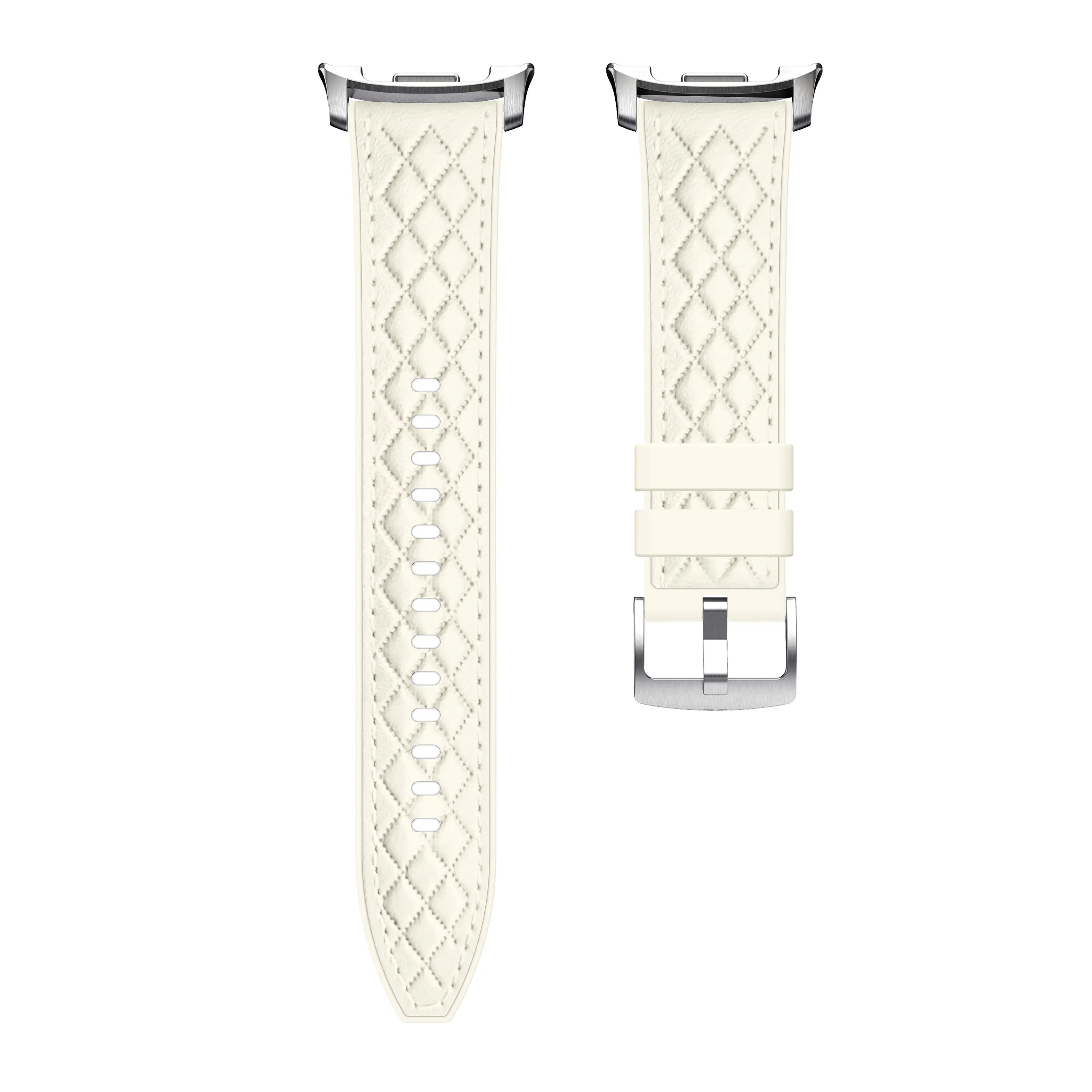 Bracelet cuir hybride diamond Samsung Galaxy Watch 9 - 44mm (beige)