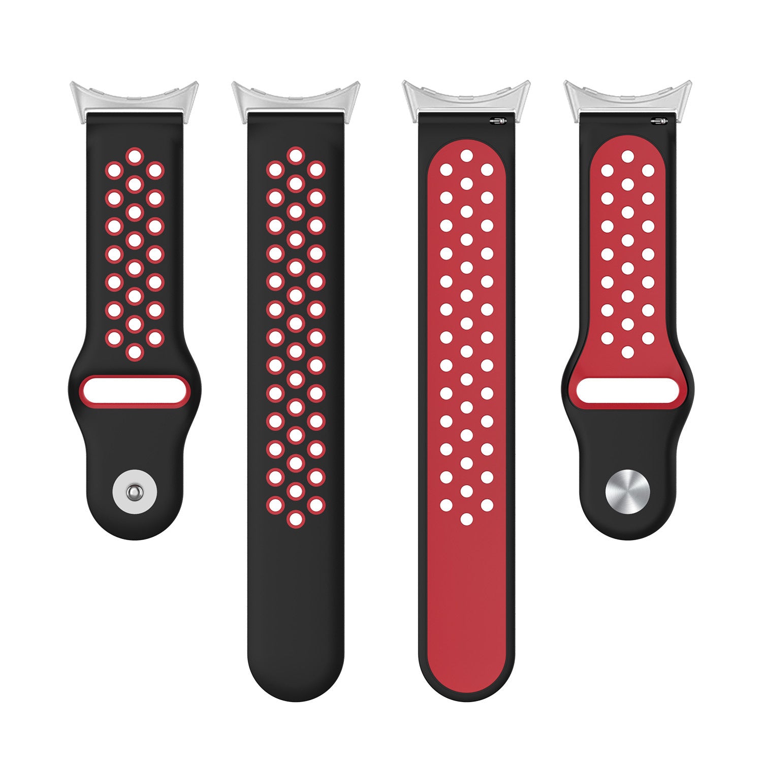Bracelet sport Google Pixel Watch 4 - 41mm (noir/rouge)