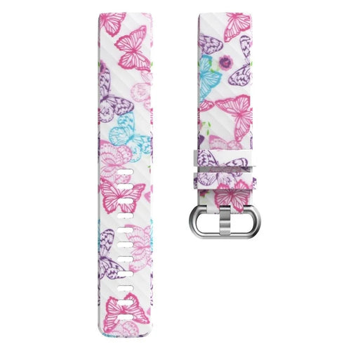 Silicone Patterned Strap, laid flat, separate parts, direct top view