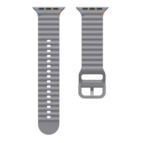 Apple Watch Ultra Wave Silicone Strap (Dark Grey)