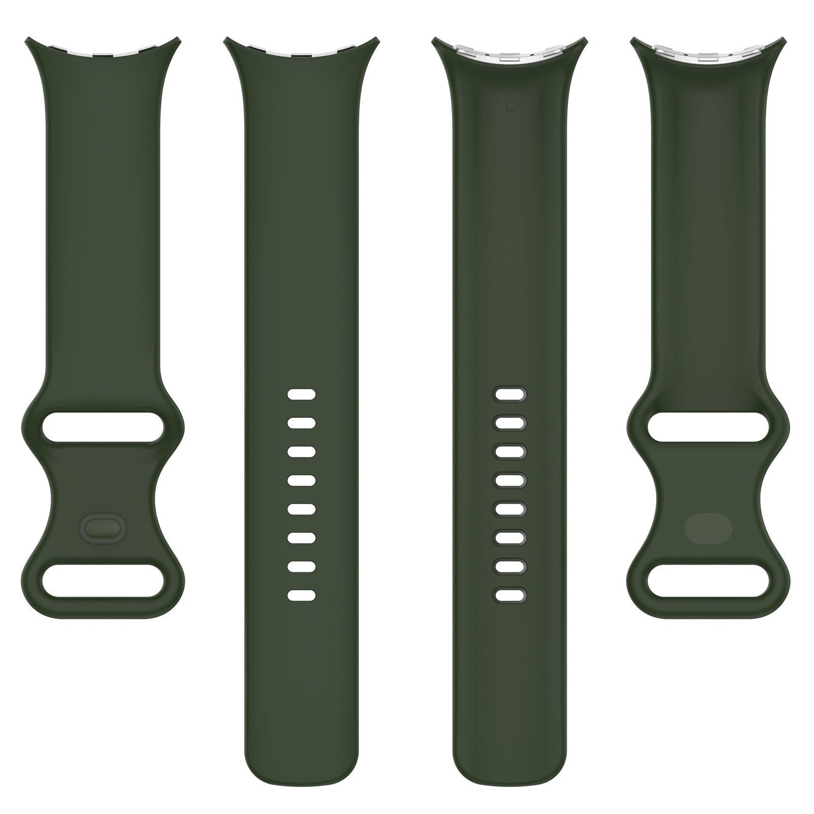 Bracelet silicone classique Google Pixel Watch 4 - 45mm (vert foncé)