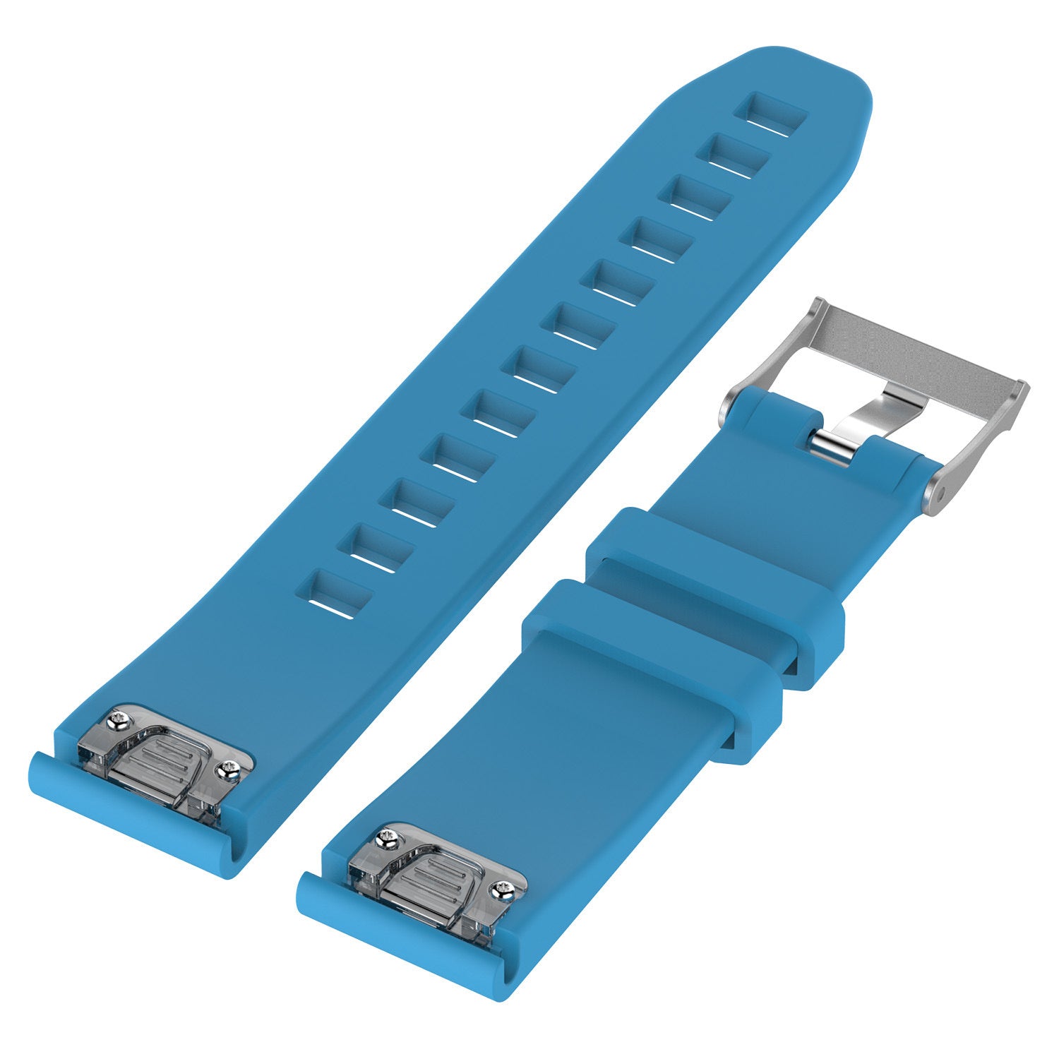 Bracelet silicone brillant Garmin Descent Mk2S (bleu clair)