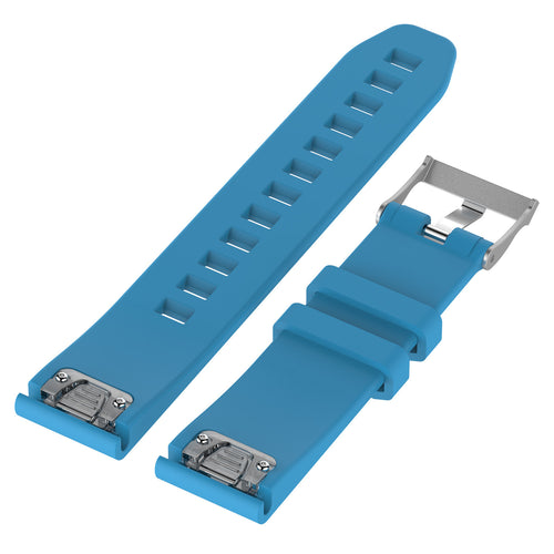Bracelet silicone brillant Garmin Approach S70 - 42mm (bleu clair)