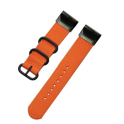 Garmin Quatix 8 Pro - 47mm Nylon Buckle Strap (Orange)