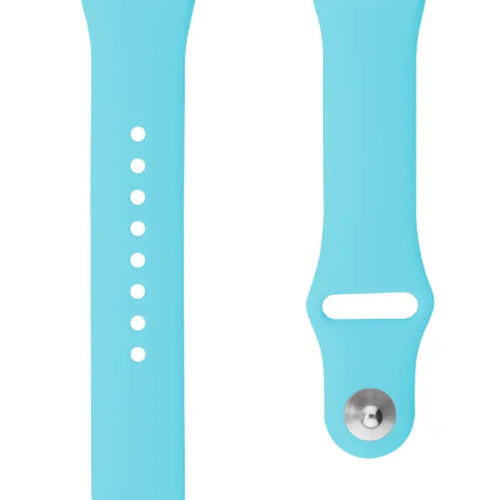 Silicone Sport Strap, laid flat, separate parts, direct top view