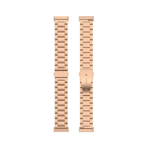 Steel Strap, rose gold, laid flat, separate parts, direct top view