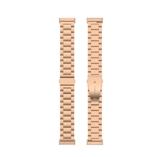 Steel Strap, rose gold, laid flat, separate parts, direct top view
