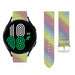Bracelet cuir pailleté Samsung Galaxy Watch 4 40mm (arc-en-ciel)