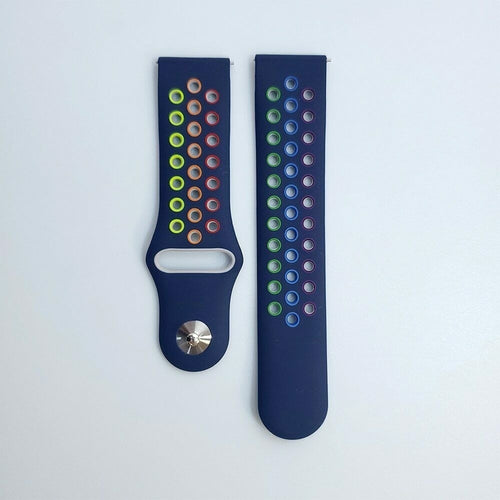 Silicone Sport Strap, laid flat, separate parts, direct top view