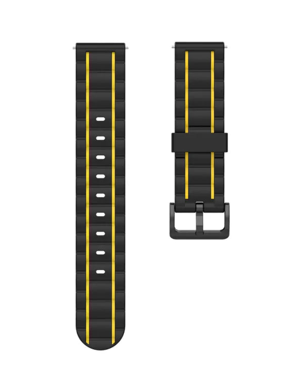 Bracelet sport avec boucle Withings Steel HR Sport (noir/jaune)