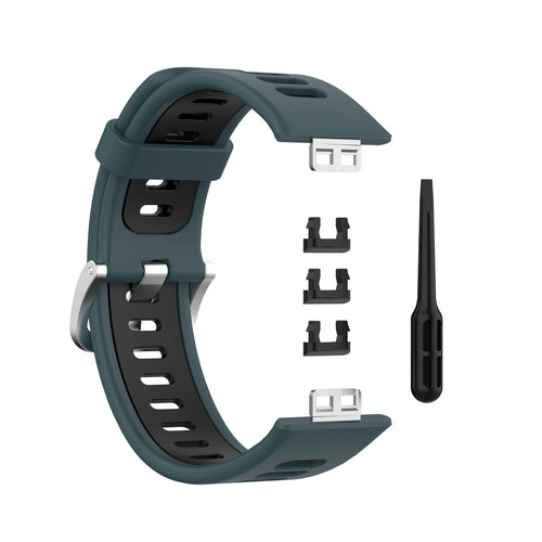 Bracelet sport bouclé Huawei Watch Fit SE (vert/noir)